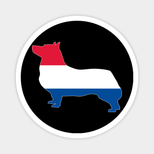 Swedish Vallhund Netherlands Flag Filled Magnet